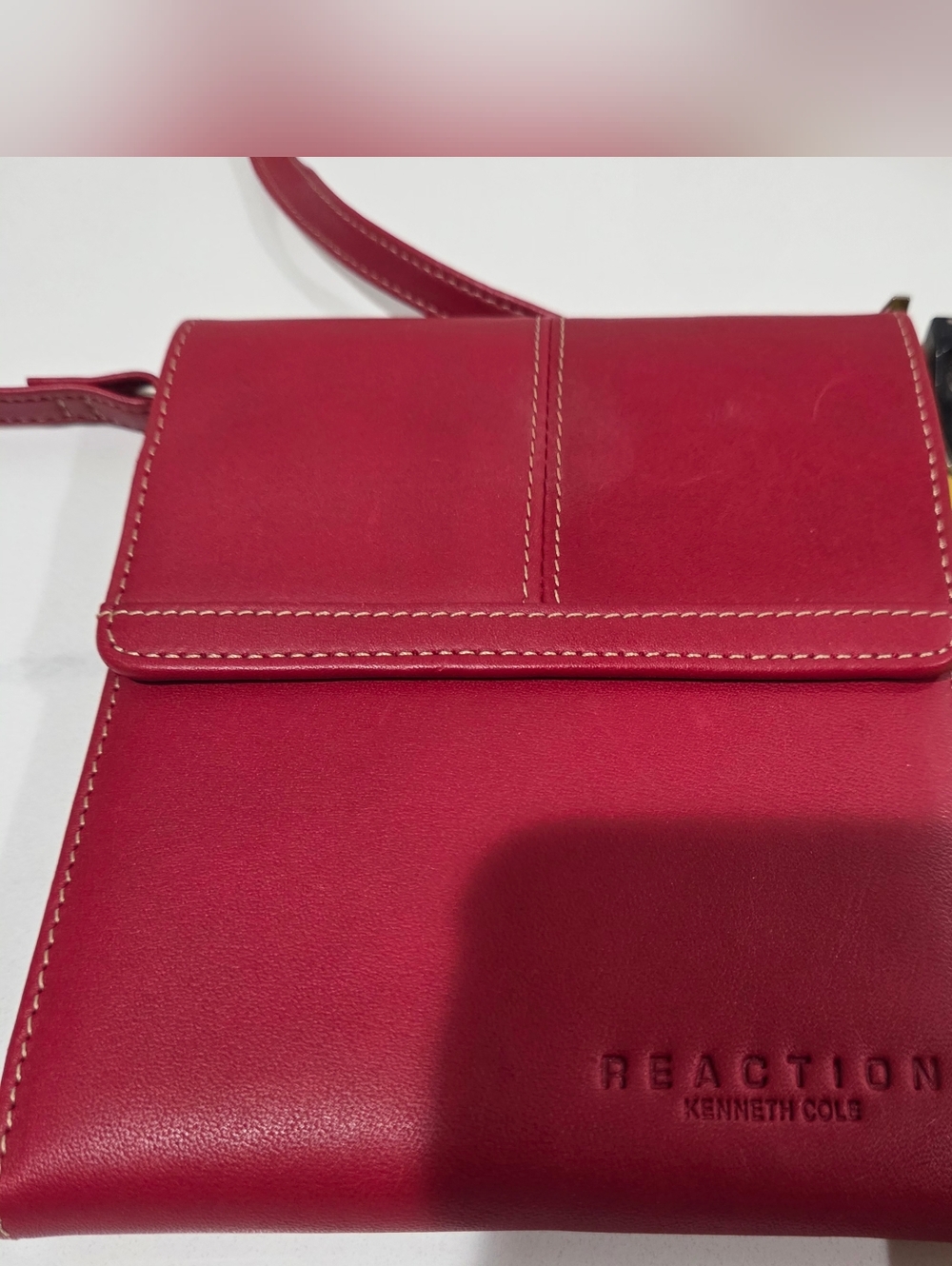 Kenneth Cole Reaction cranberry red crossbody bag - Picture 10 of 11